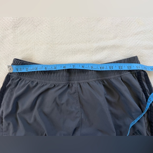 Adidas Women's Charcoal Shorts size medium with black stripe - Picture 4 of 6